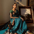 Riwayti Banarsi Silk: Emerald Green