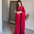 Solid Charmeuse: Blood Maroon