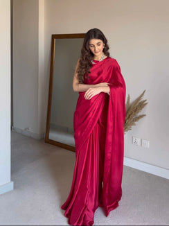 Solid Charmeuse: Blood Maroon