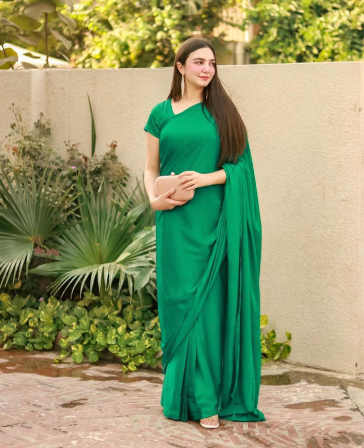 Solid Charmeuse: Emerald