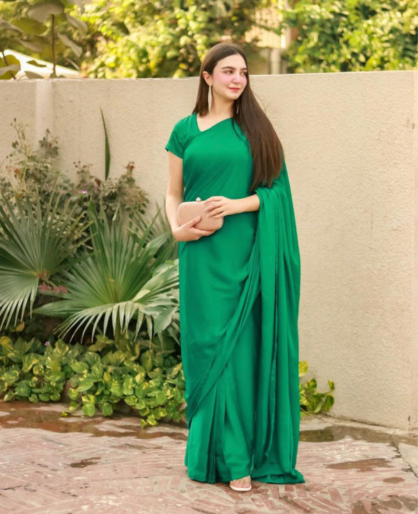 Solid Charmeuse: Emerald