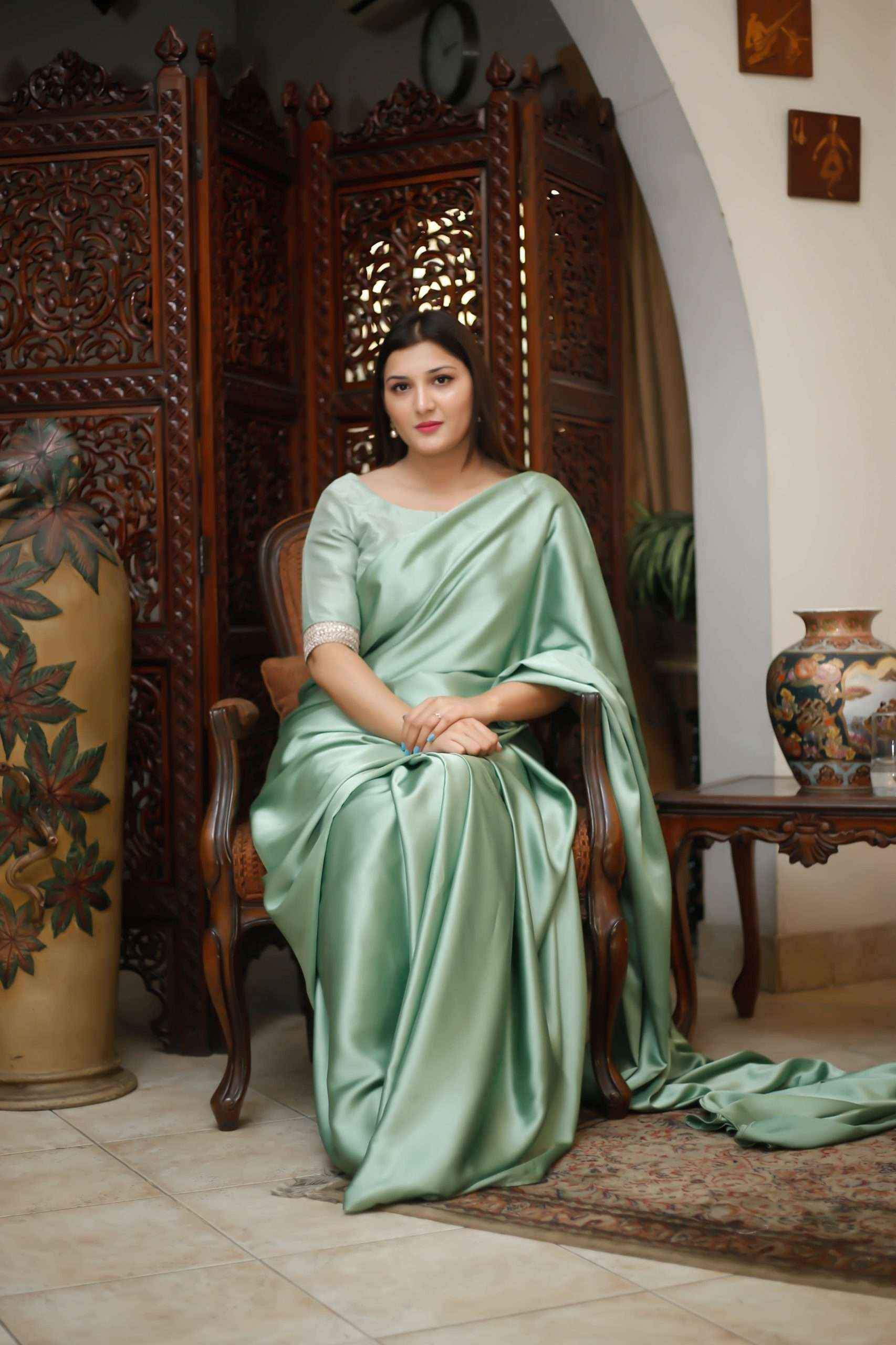 Solid Charmeuse: Pistachio Green