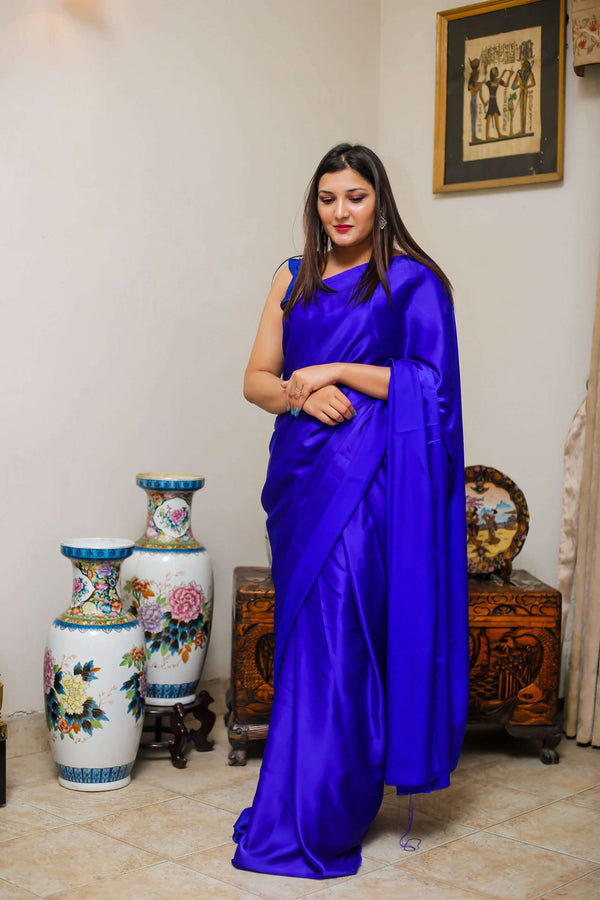 Solid Charmeuse: Royal Blue