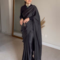 Solid Charmeuse Silk: Black